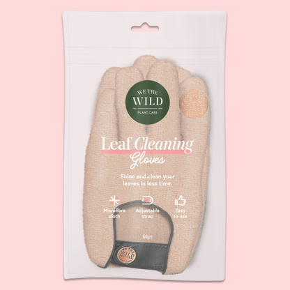 Microfiber Leaf Cleaning Gloves - Pink