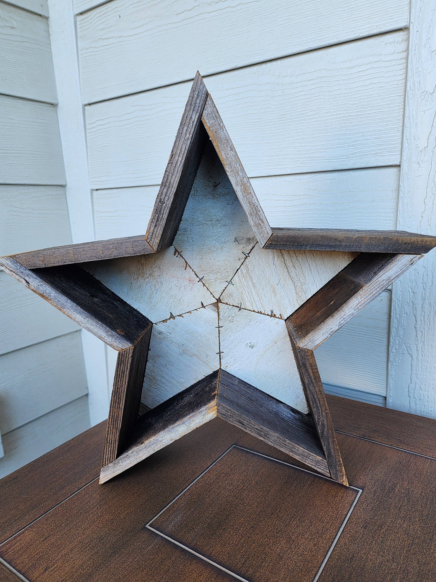 Rustic Star Reclaimed Wood Planter