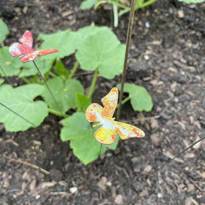 Small Copper Enamel Butterflies