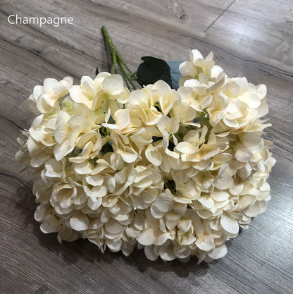 18" Super Soft Silk Hydrangea Artificial Flower YellowOrange