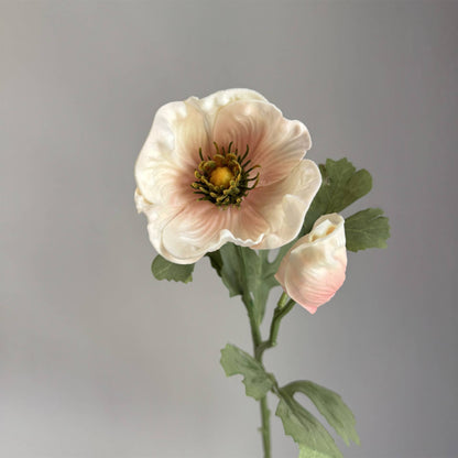 20''T PU Soft Touch Faux Anemone Flower, Sinlge Stem Anemone