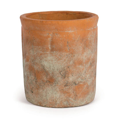 Red Cement Cylinder Pot