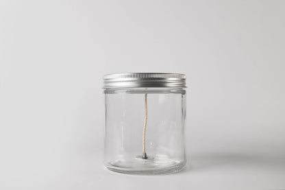 10 oz Glass Wicked Jar with Lid - DIY Candle Bar