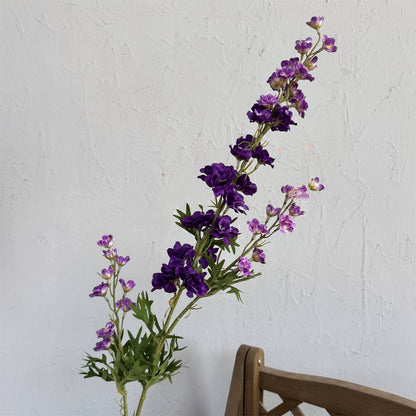 35''T Silk Faux Delphinium Flower Stem, Spring/Summer Flower