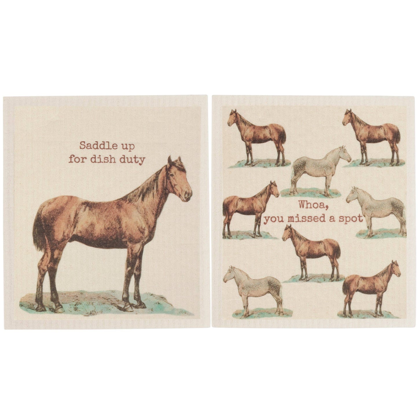 Saddle Up For Dish Duty Swedish Cloth Set