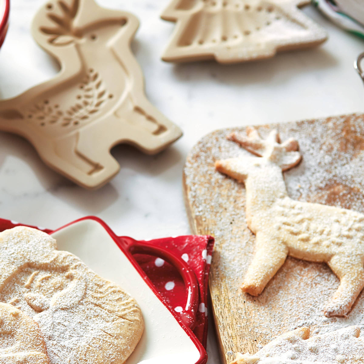 Tree Heirloom Cookie Mold Natural Stoneware