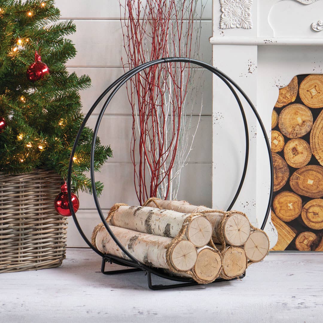 Round Metal Log Holder