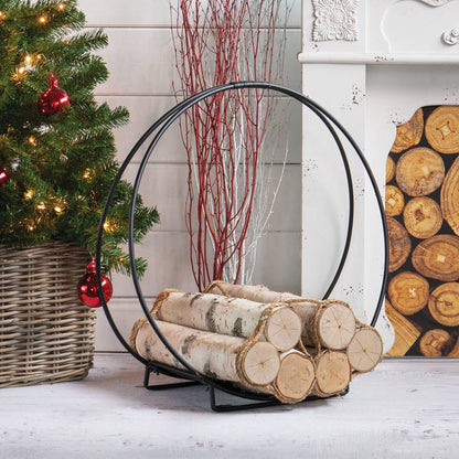 Round Metal Log Holder