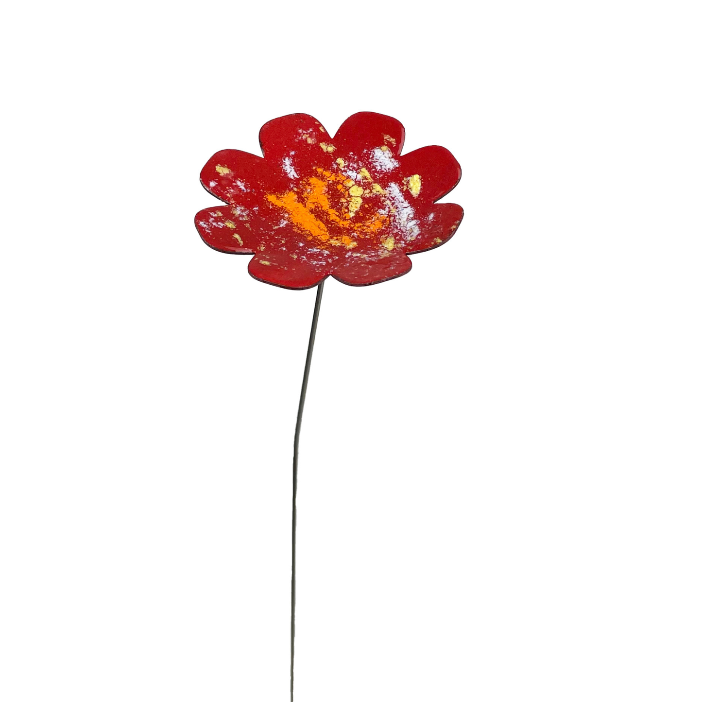 Large Copper Enamel Flowers