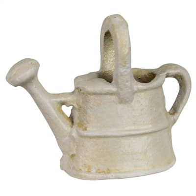Watering Can, Cast Iron, White