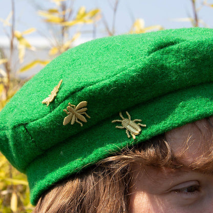 Golden Embroidered Brooches