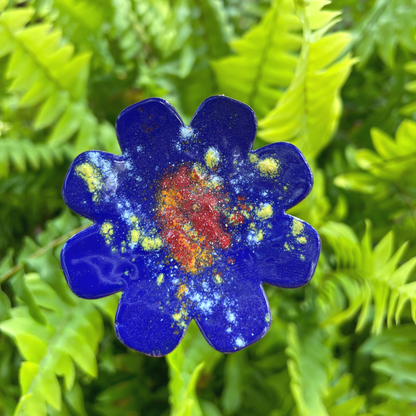 Large Copper Enamel Flowers
