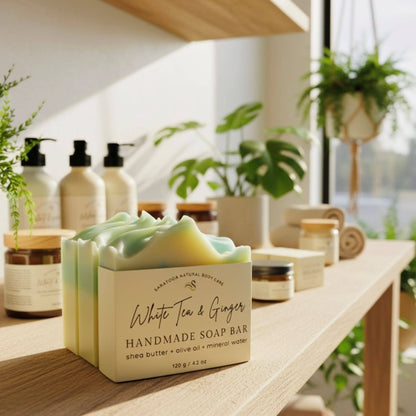 White Tea Ginger Handmade Soap Bar