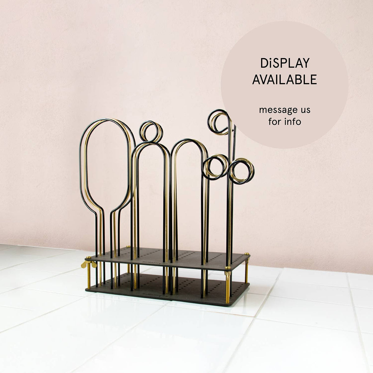 Perch Gold Mini Plant Stake from rust-proof metal