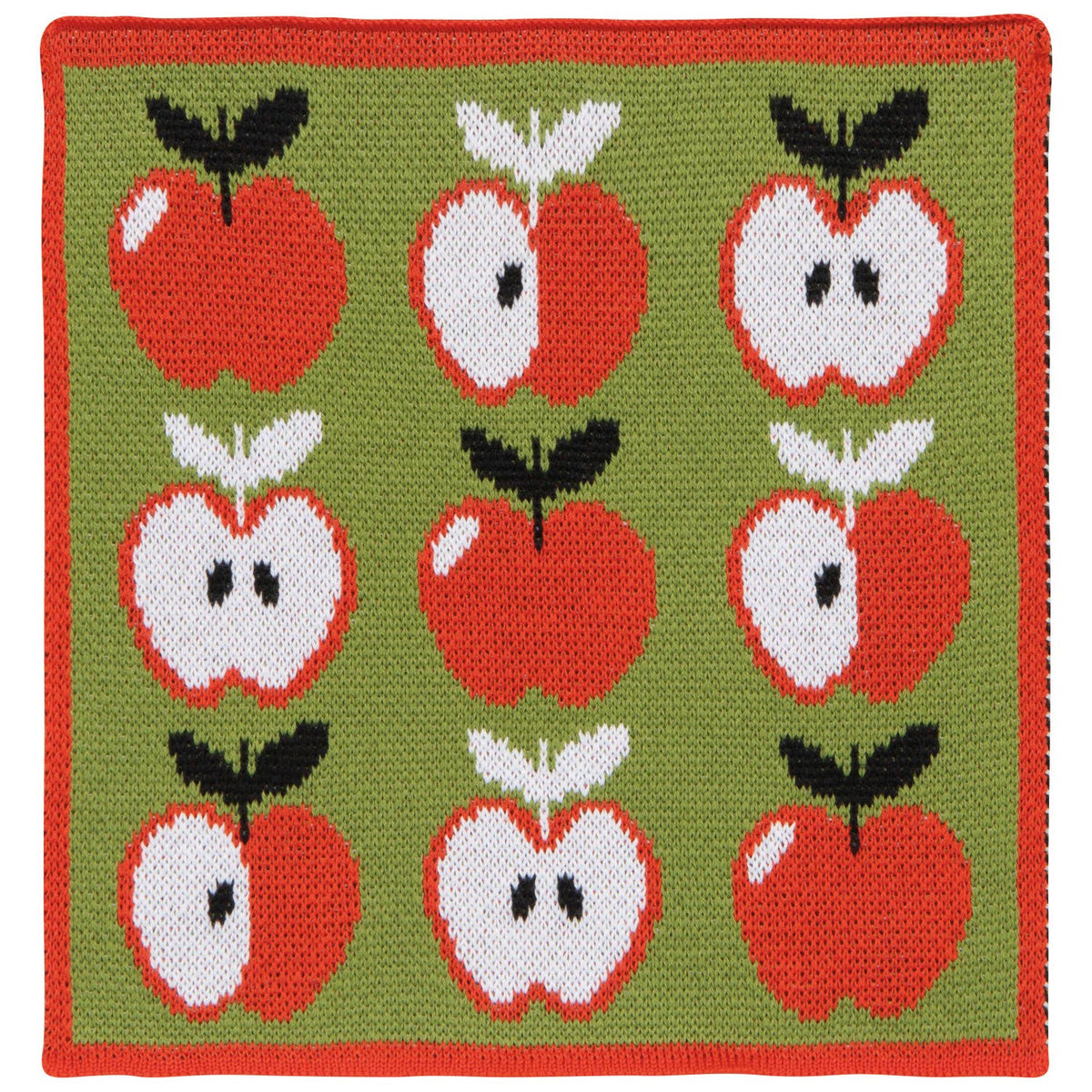 Apple a Day Knit Dishcloth Set of 3