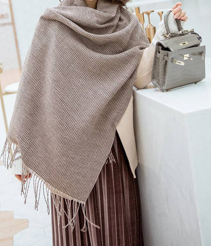 Pink Country Plaid Shawl
