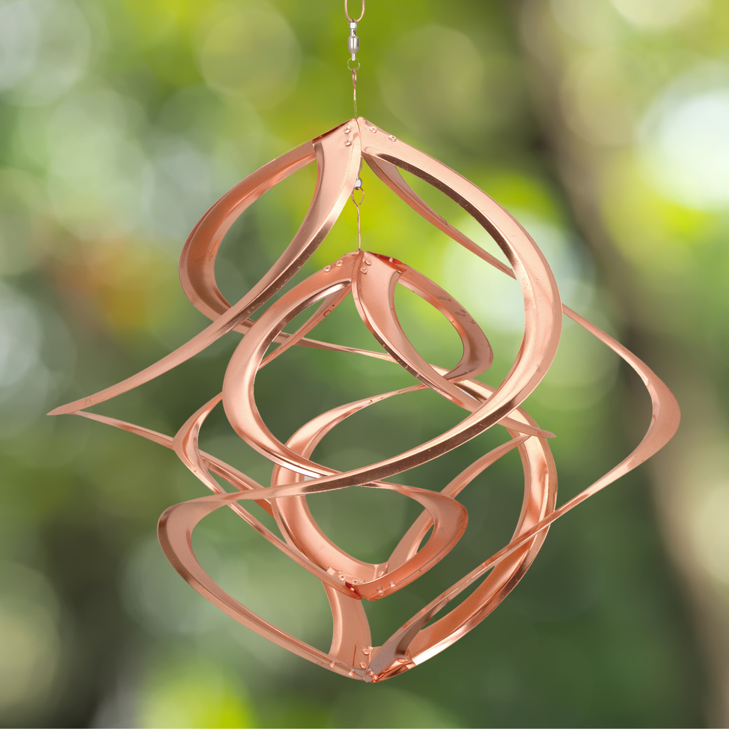 Copper Cosmix Double Helix Garden Spinner – 20”