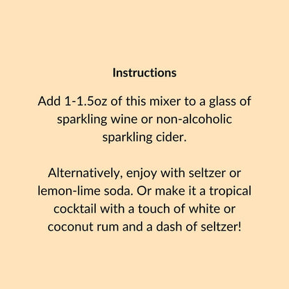 Mimosa Mixer w/ Tangerine & Mango for Cocktails and Mocktails, 16 fl oz