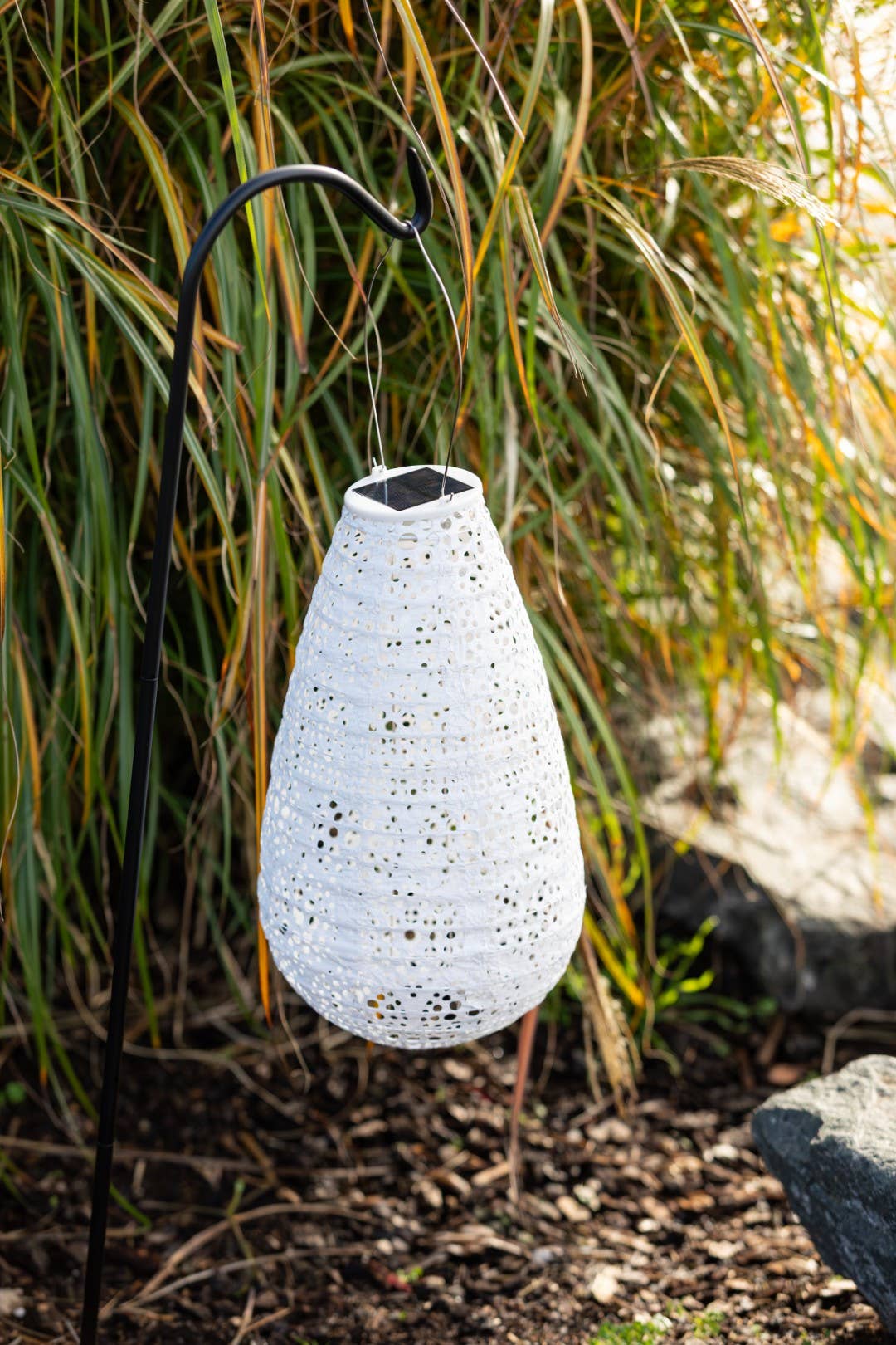 Stella BlossomTeardrop Solar Lantern - Pearl