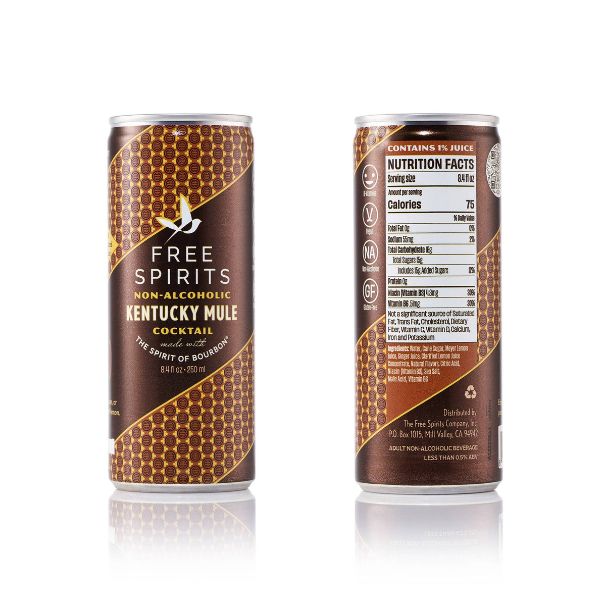 Free Spirits Kentucky Mule (4-Pack) | Non-Alcoholic Cocktail