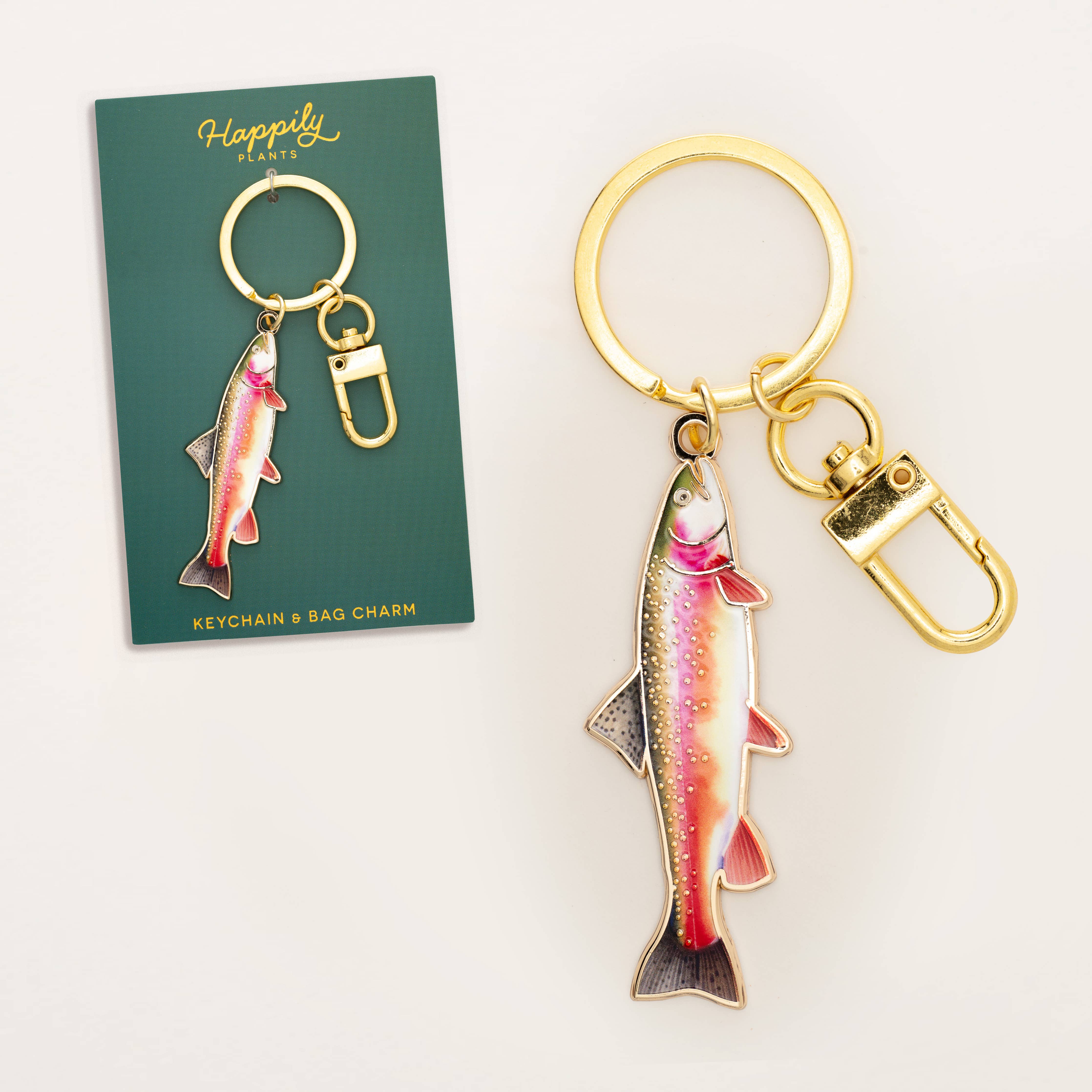 Rainbow Trout Keychain & Bag Charm, Fishing Gifts – Mandy Spring