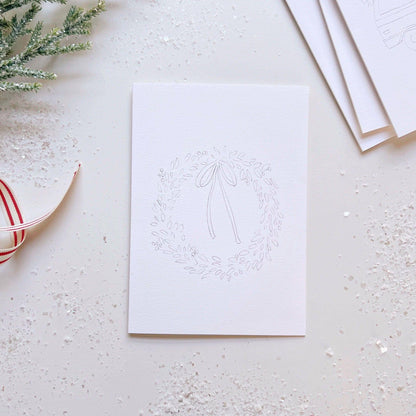 Christmas cheer paintable watercolor notecard set