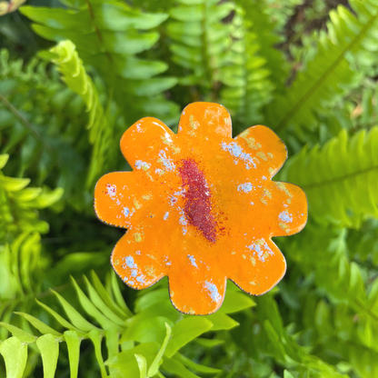 Large Copper Enamel Flowers