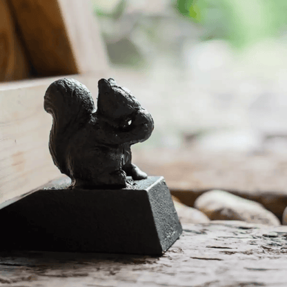 Rustic Cast Iron Squirrel Door Stop