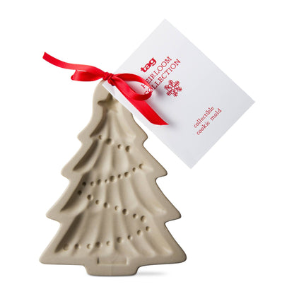 Tree Heirloom Cookie Mold Natural Stoneware