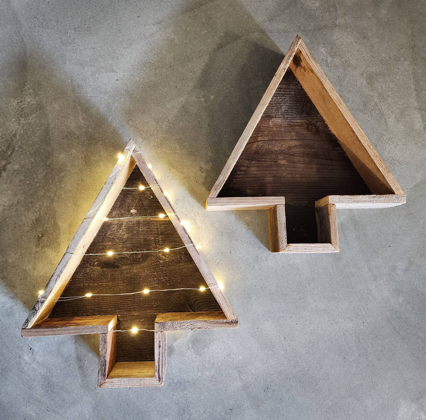 Christmas Tree Rustic Reclaimed Wood Planter / Tray