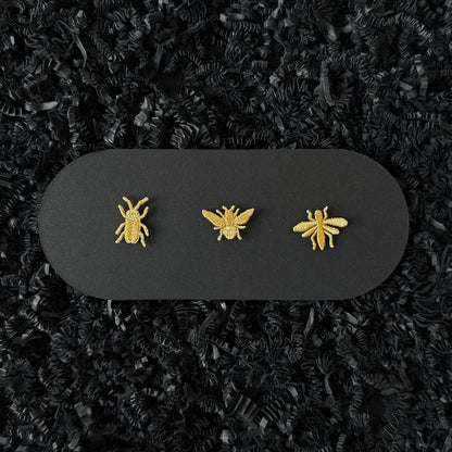 Golden Embroidered Brooches