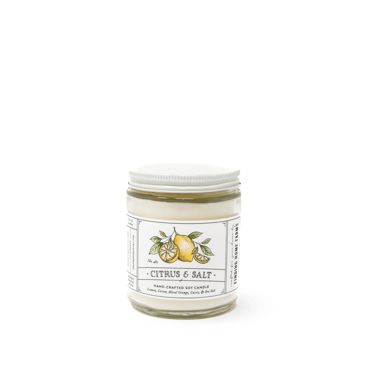 Soy Candle, Citrus & Salt, Fresh Scent