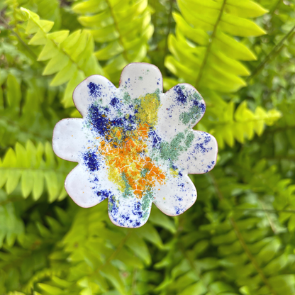 Large Copper Enamel Flowers