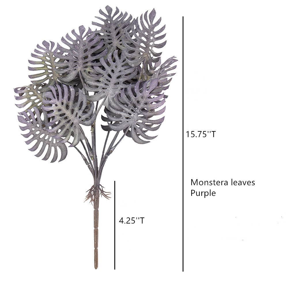 Faux Thistles/Pine/Monstera leaves, Autumn Leaves Branches