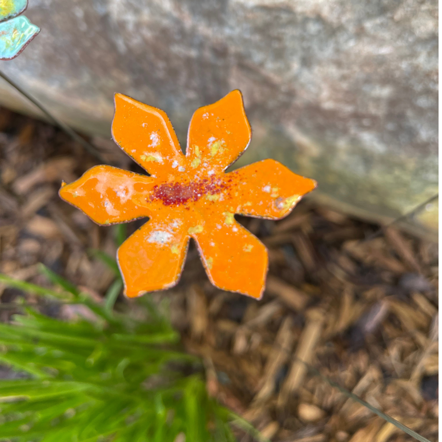 Medium Copper Enamel Flowers