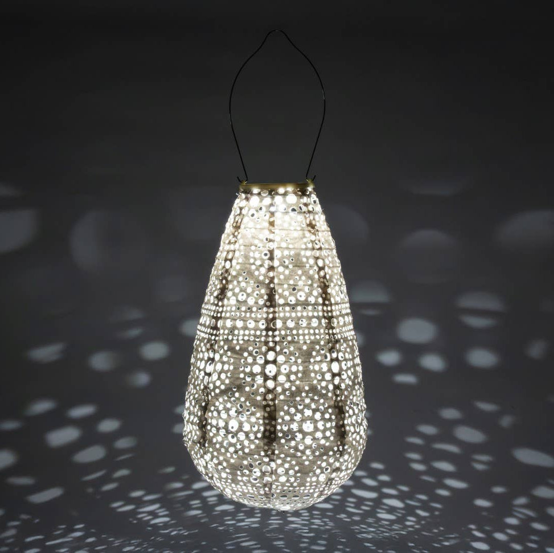 Stella BlossomTeardrop Solar Lantern - Pearl