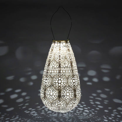 Stella BlossomTeardrop Solar Lantern - Pearl