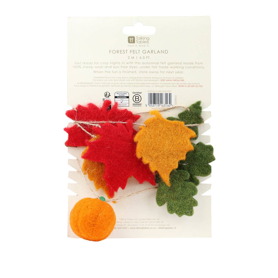 Fall Felt Leaf Garland