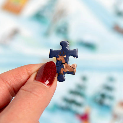Winter Slopes Snowy Scene - 1,000 Piece Jigsaw Puzzle