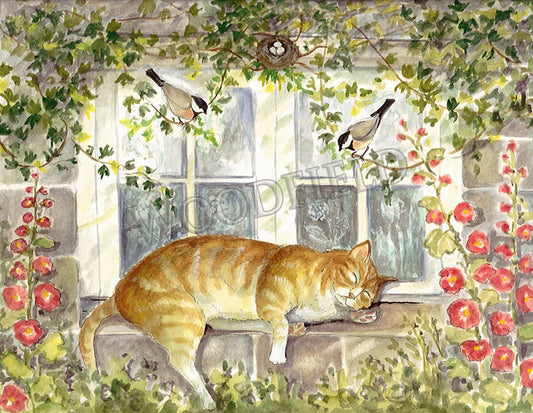#1 - Garden Nap Notecard