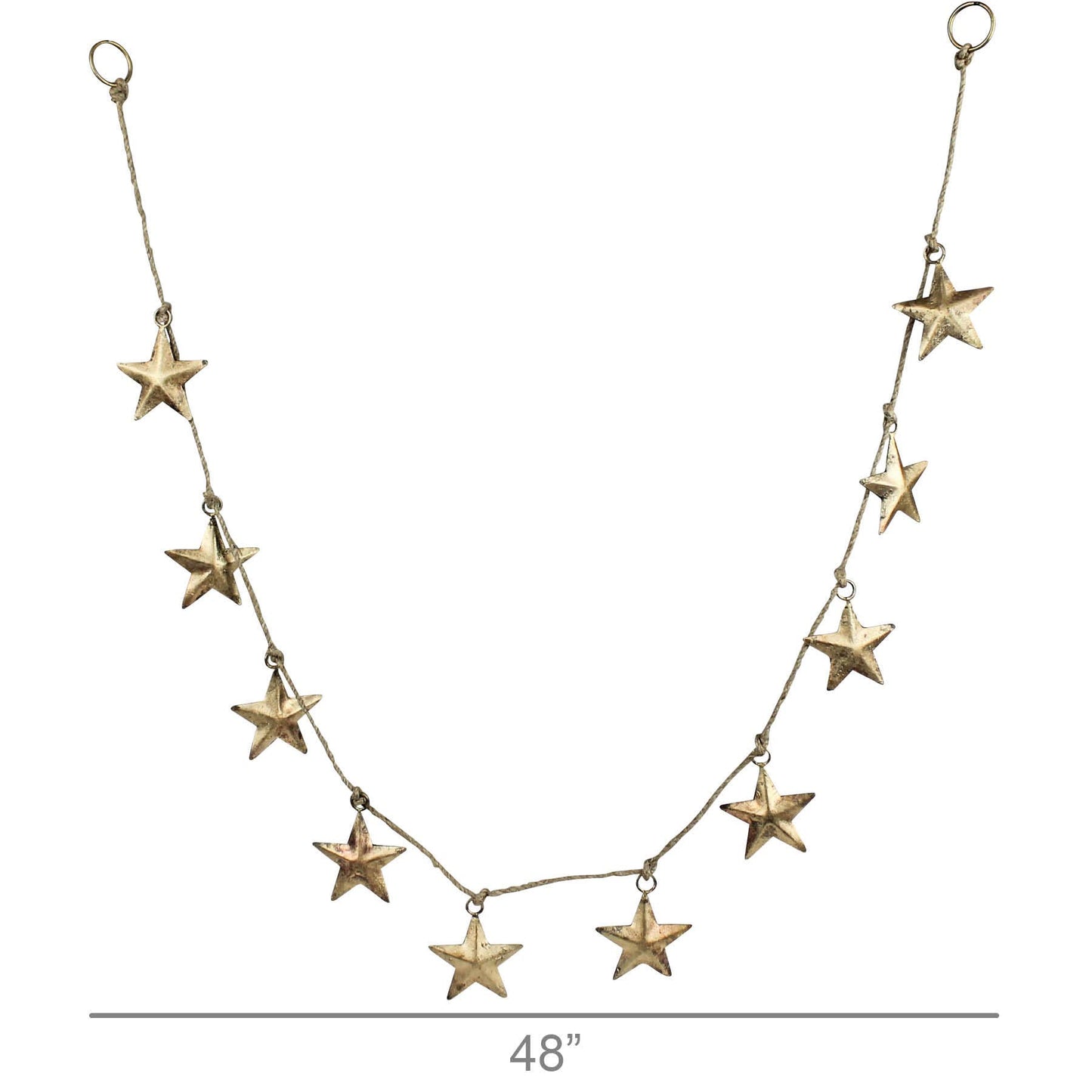 Star Garland, Antique Brass