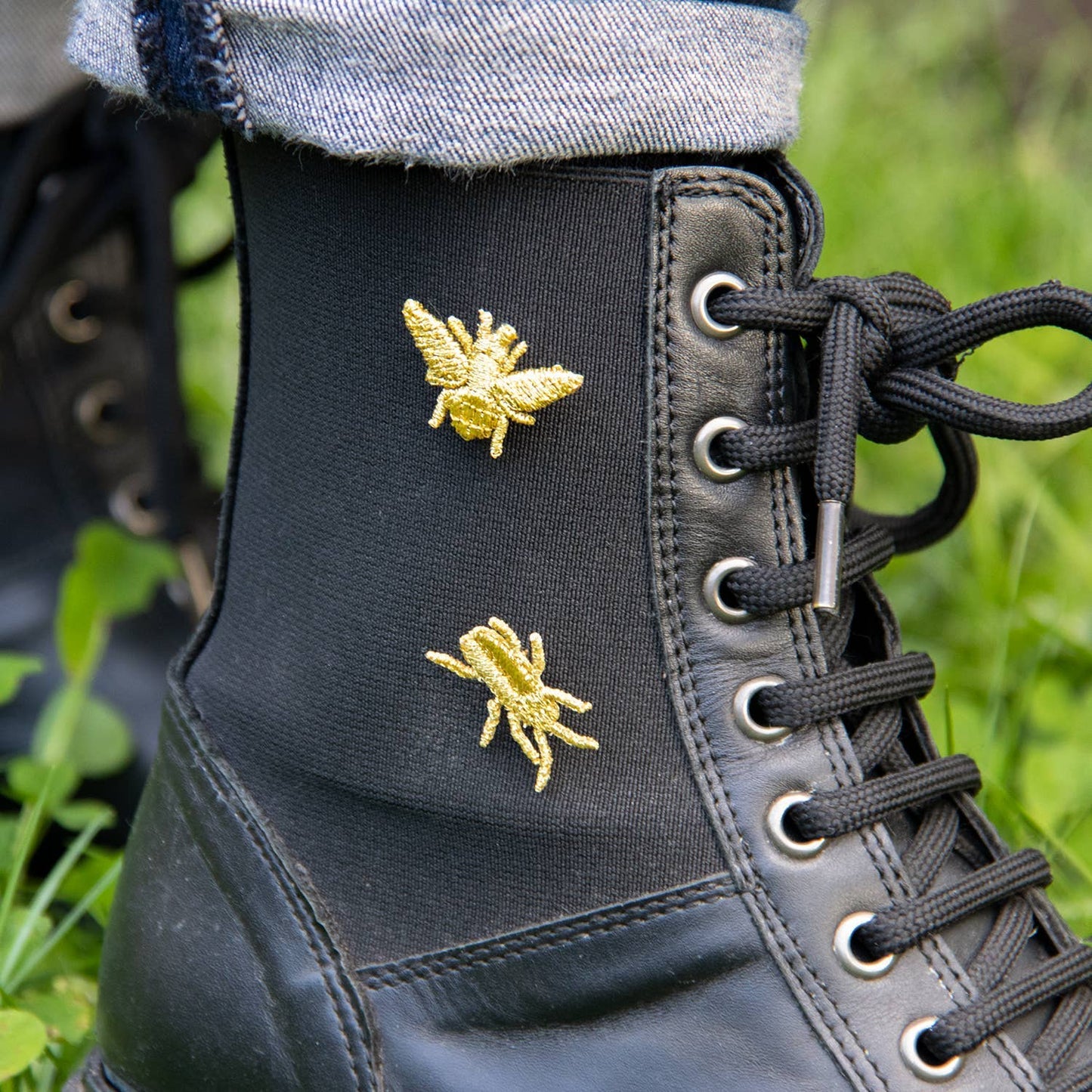 Golden Embroidered Brooches