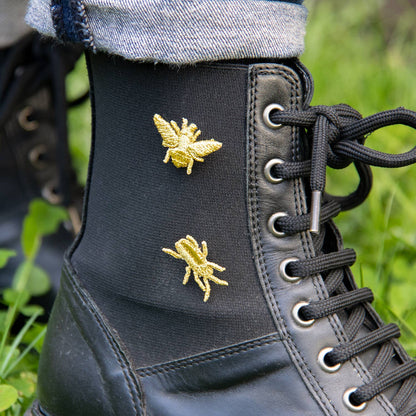 Golden Embroidered Brooches