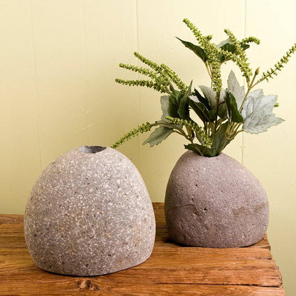 Natural River Stone Bud Vases