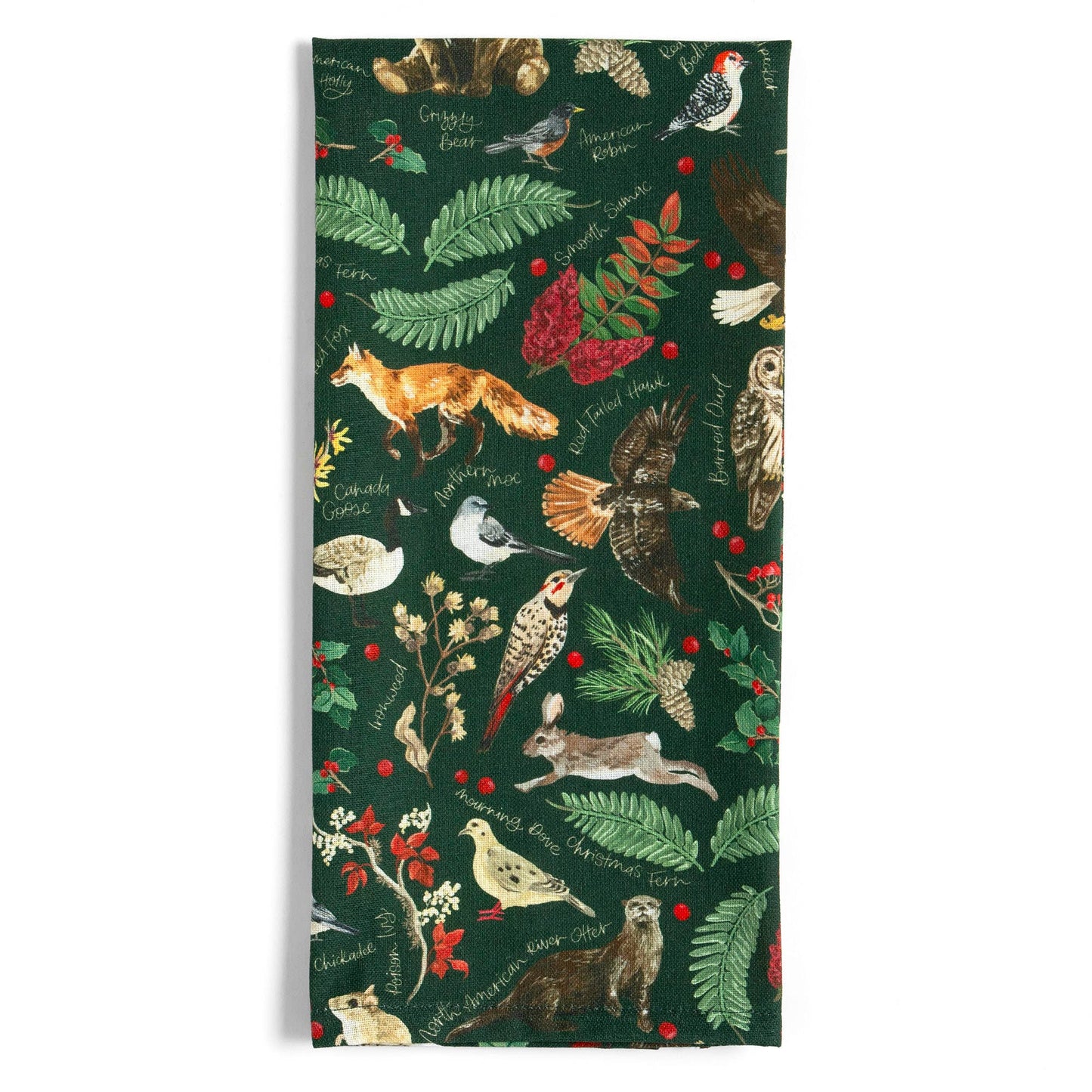 Winter Flora & Fauna Kitchen Towel