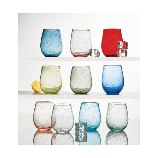 Bubble Glass Stemless Blush Everyday