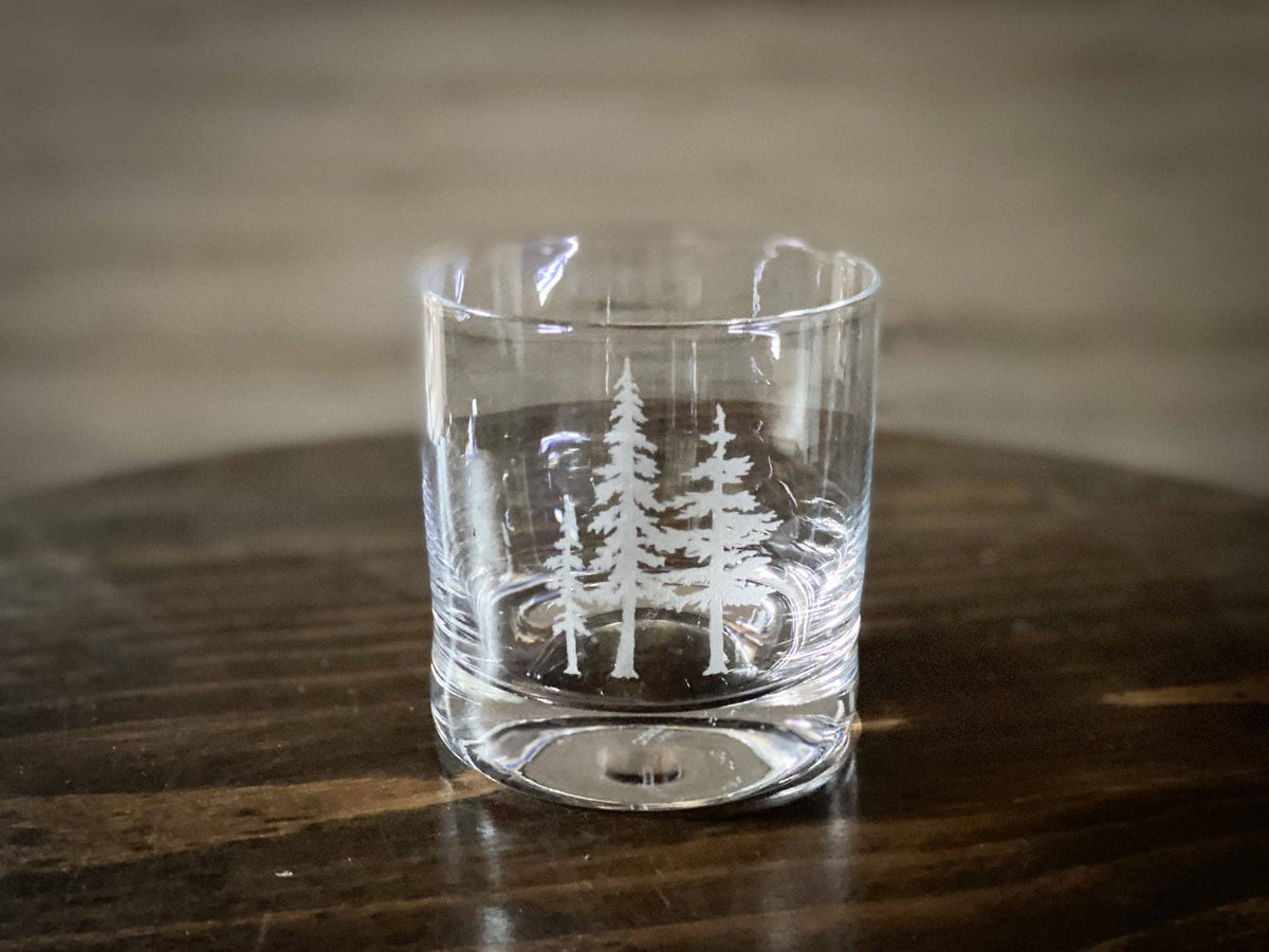 3 Trees Whiskey Rocks Glass