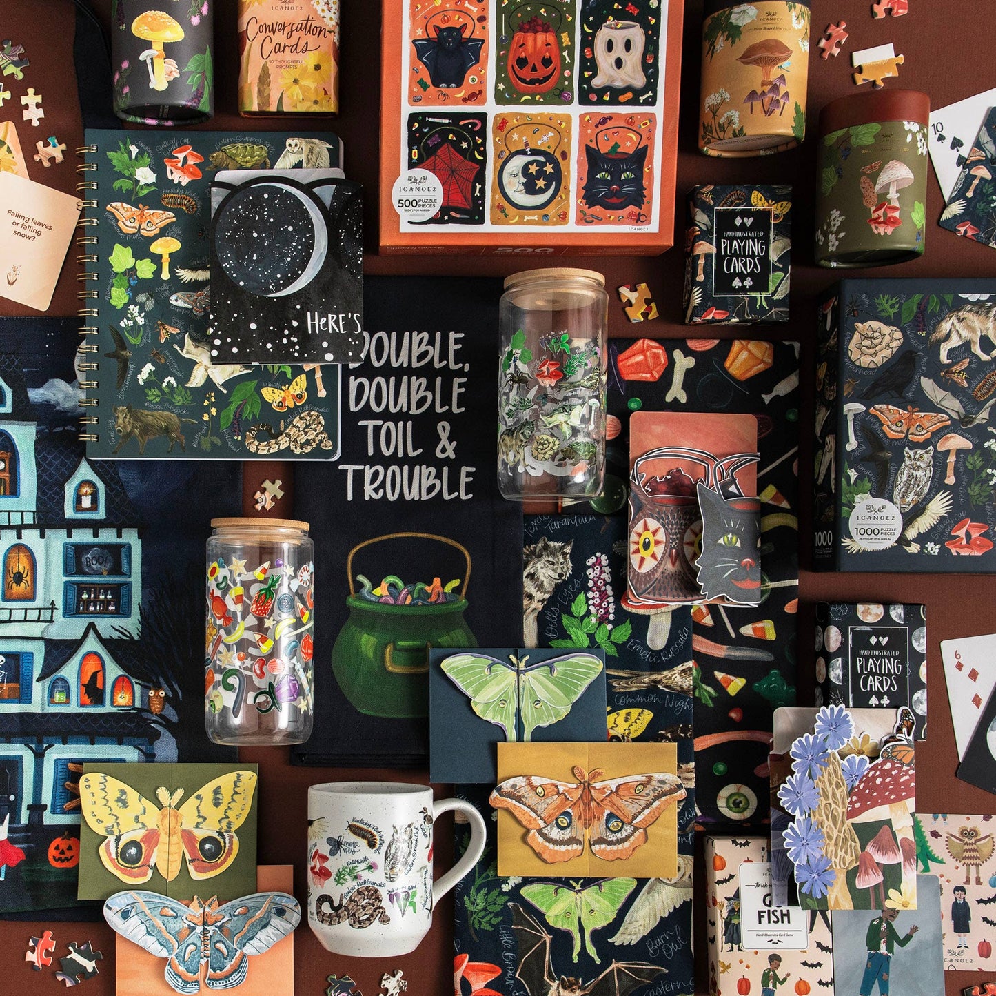 Midnight Flora & Fauna Spiral Notebook