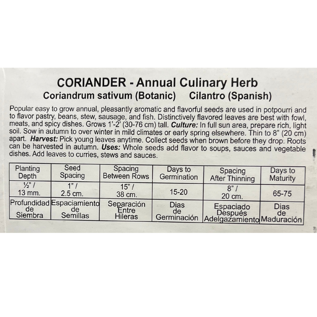 Coriander - Cilantro Herb Seeds