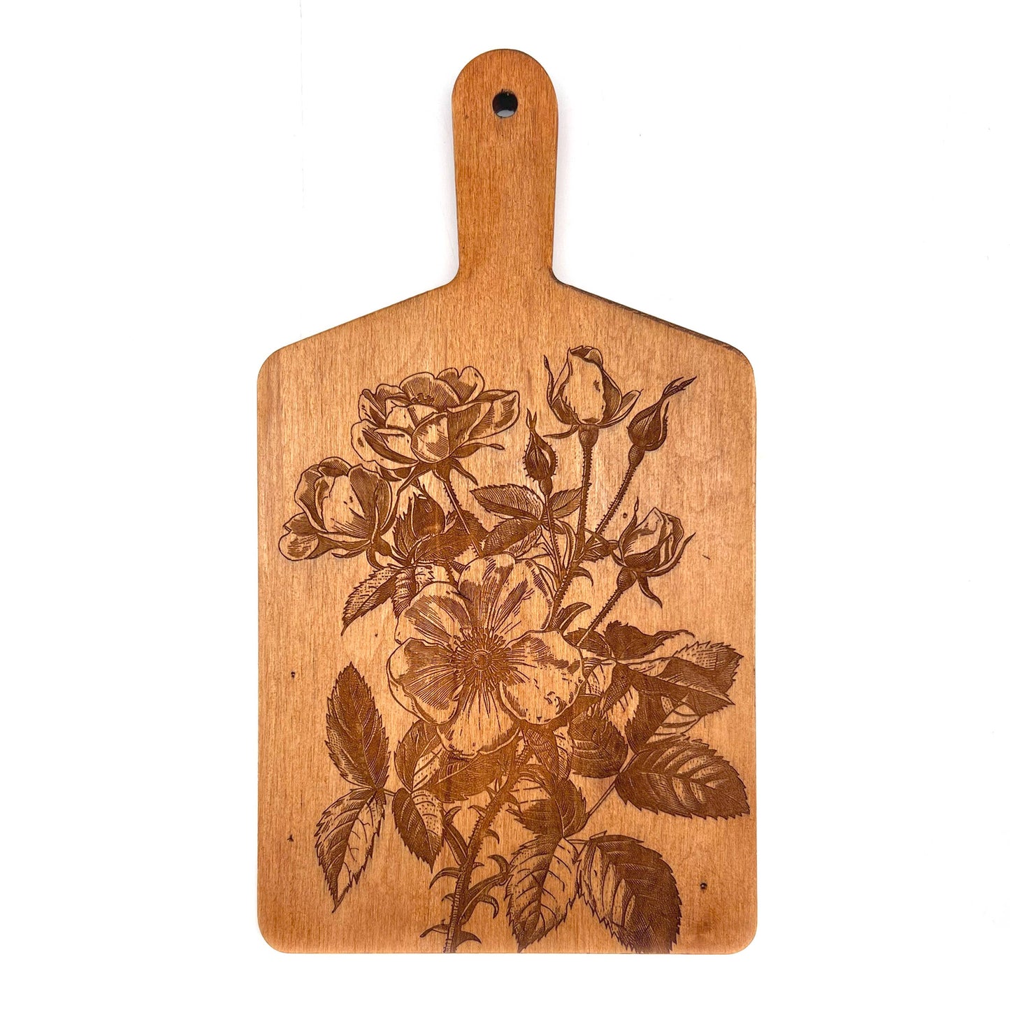 Artisan Maple Rectangle Cheese Board-Vintage Wild Roses